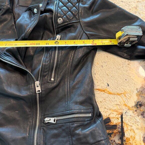 ALLSAINTS CATCH LEATHER BIKER JACKET - Picture 8 of 11